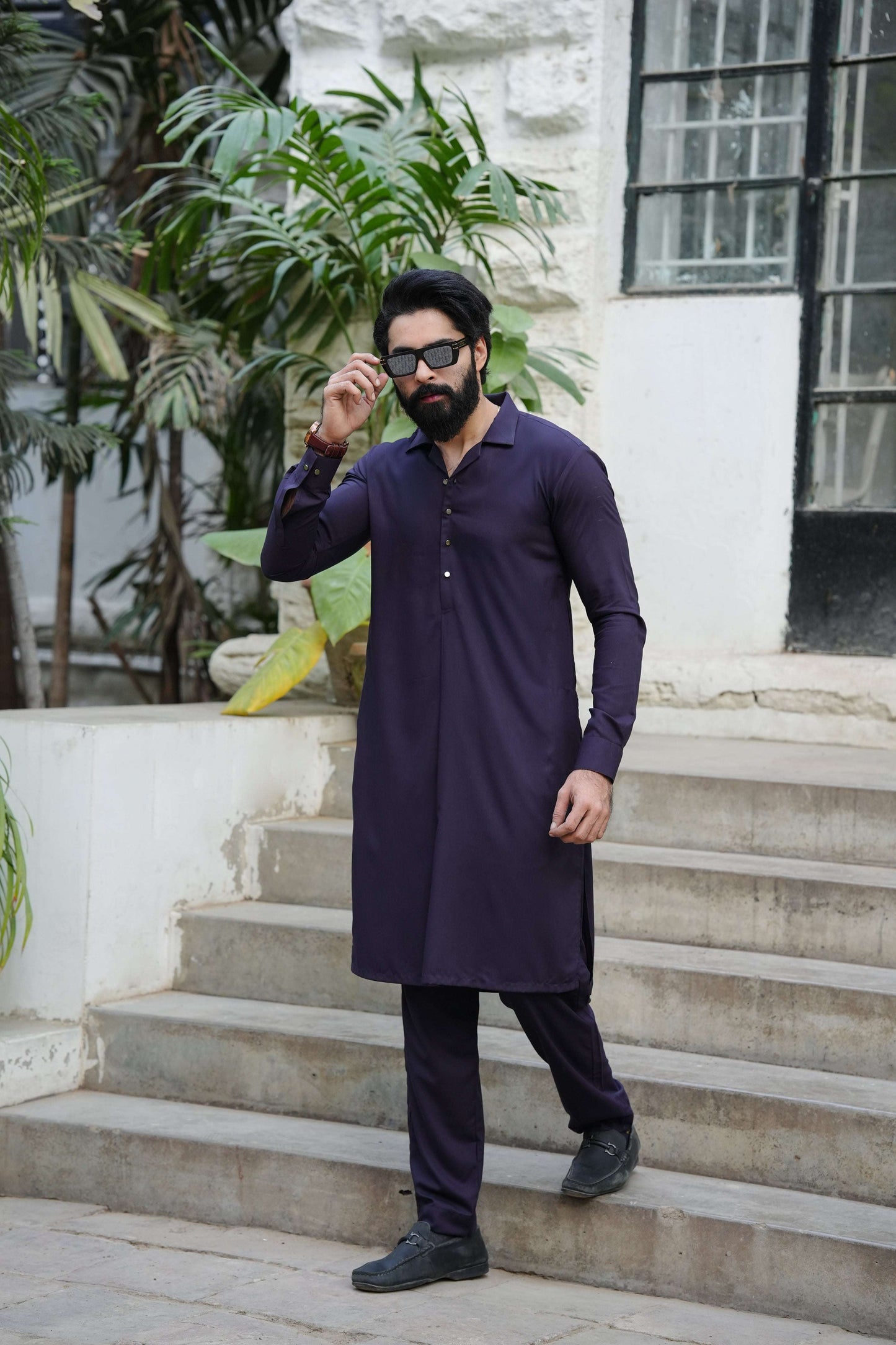 Purple Designer Kameez Shalwar-Cover-Wear Manzar