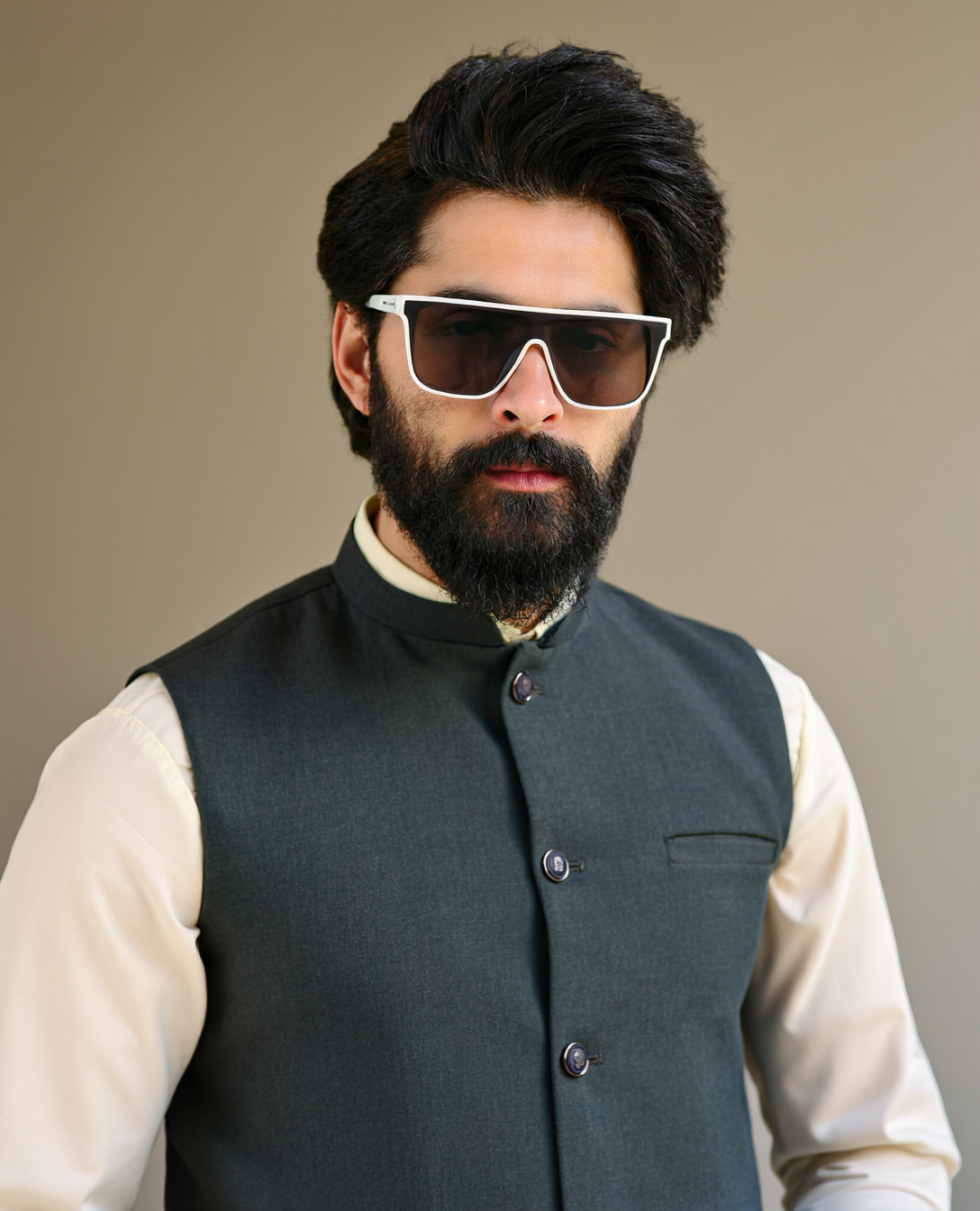 Navy Blue Waistcoat For Shalwar Kameez