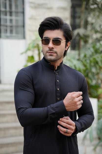 Black Premium Kurta Pajama-
Details-Wear Manzar
