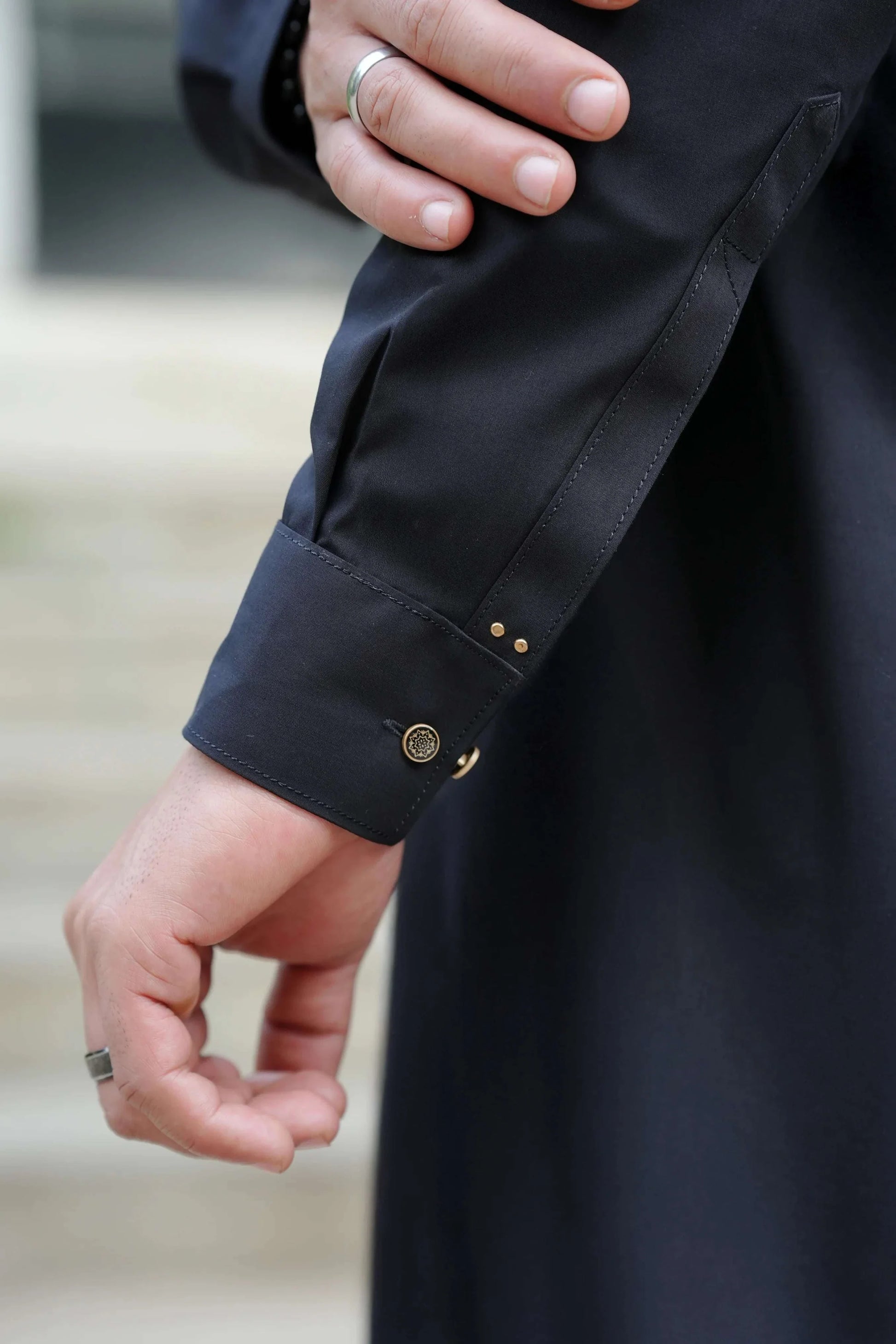 Black Premium Kurta Pajama-Sleeves-Wear Manzar
