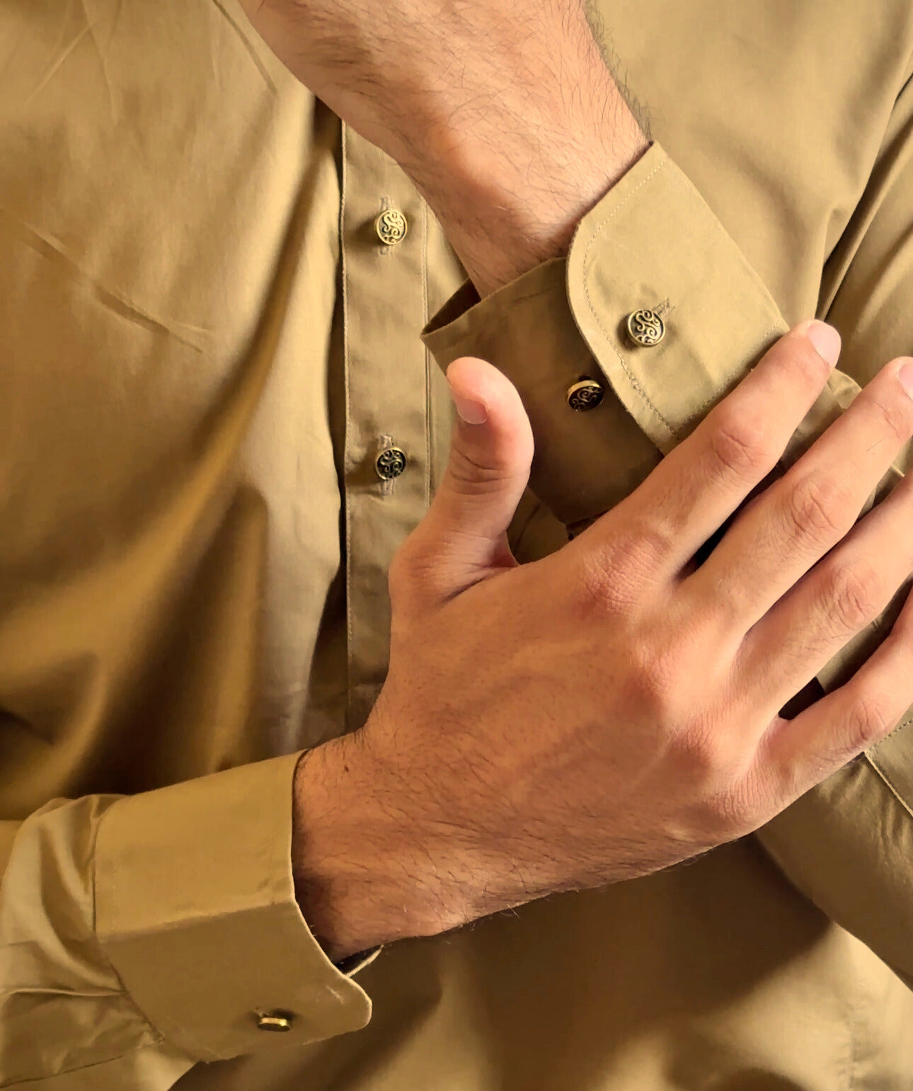 Swiss Gold Cotton Kameez Shalwar