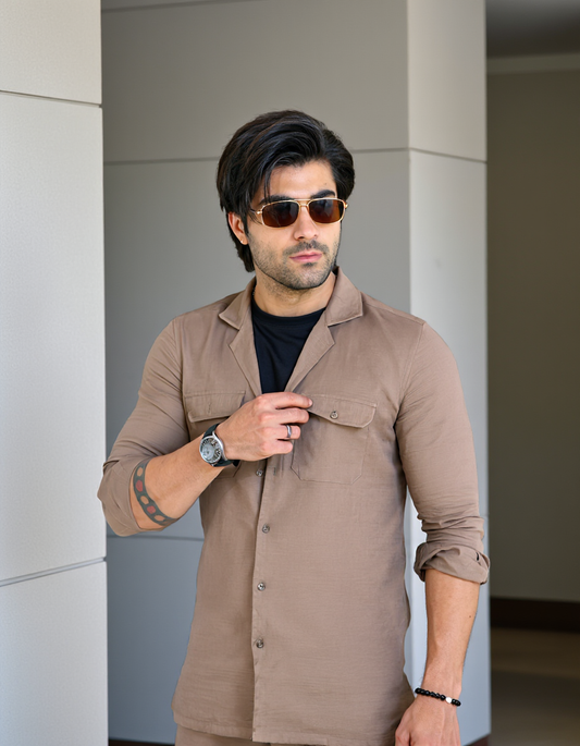 Brown Linen Shirt – Smart Fit