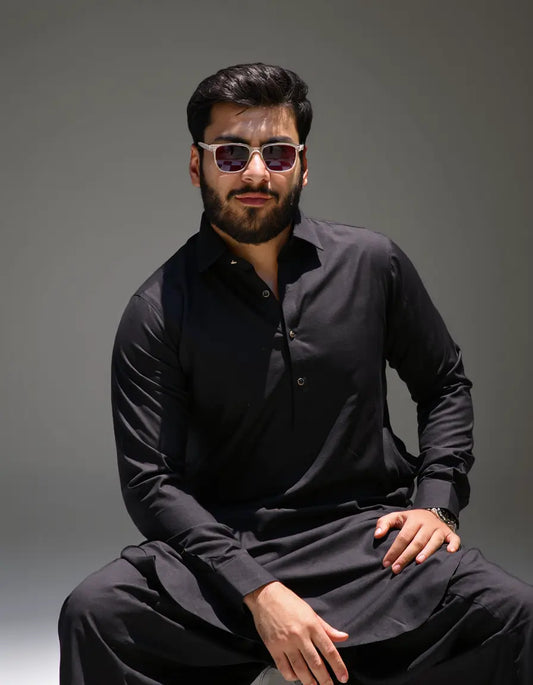 Classic Black Kameez Shalwar